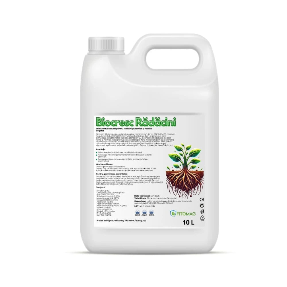 Biostimulator de inradacinare pentru rasaduri, butasi si arbusti fructiferi Biocresc Radacini