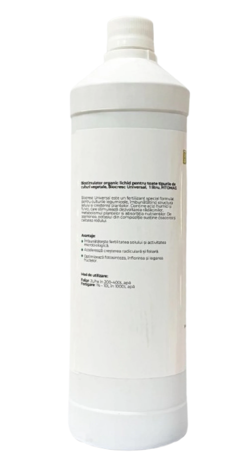 Biostimulator organic lichid pentru toate tipurile de culturi vegetale Biocresc Universal