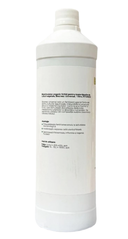 Biostimulator organic lichid pentru toate tipurile de culturi vegetale Biocresc Universal