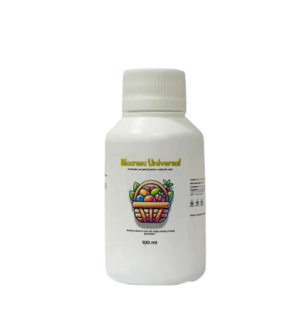 Biostimulator organic lichid pentru toate tipurile de culturi vegetale Biocresc Universal