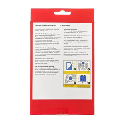 Capcane Lipicioase Albastre Set 10 Placi – Monitorizare și Control Trips (Thysanoptera) – Seră, Solar, Flori