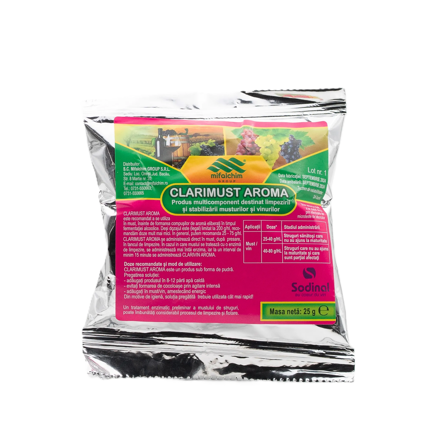 CLARIMUST AROMA - Produs Multicomponent Limpezire Must si Vin - Potentiator Arome