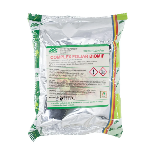 COMPLEX FOLIAR BIO MIF - Ingrasamant Complex NPK + Ca + S + Microelemente - Pomicultura, Viticultura, Legumicultura - Mifalchim