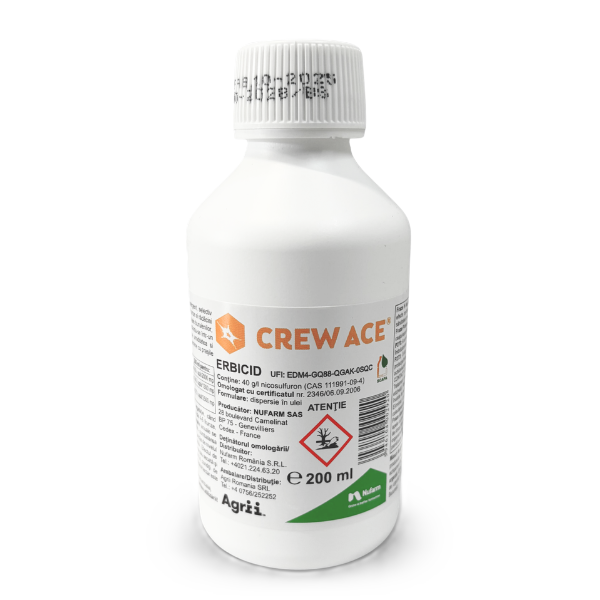 Erbicid Crew ACE – Nicosulfuron 40 g/L – Buruieni Monocotiledonate, Costrei – Porumb – Nufarm