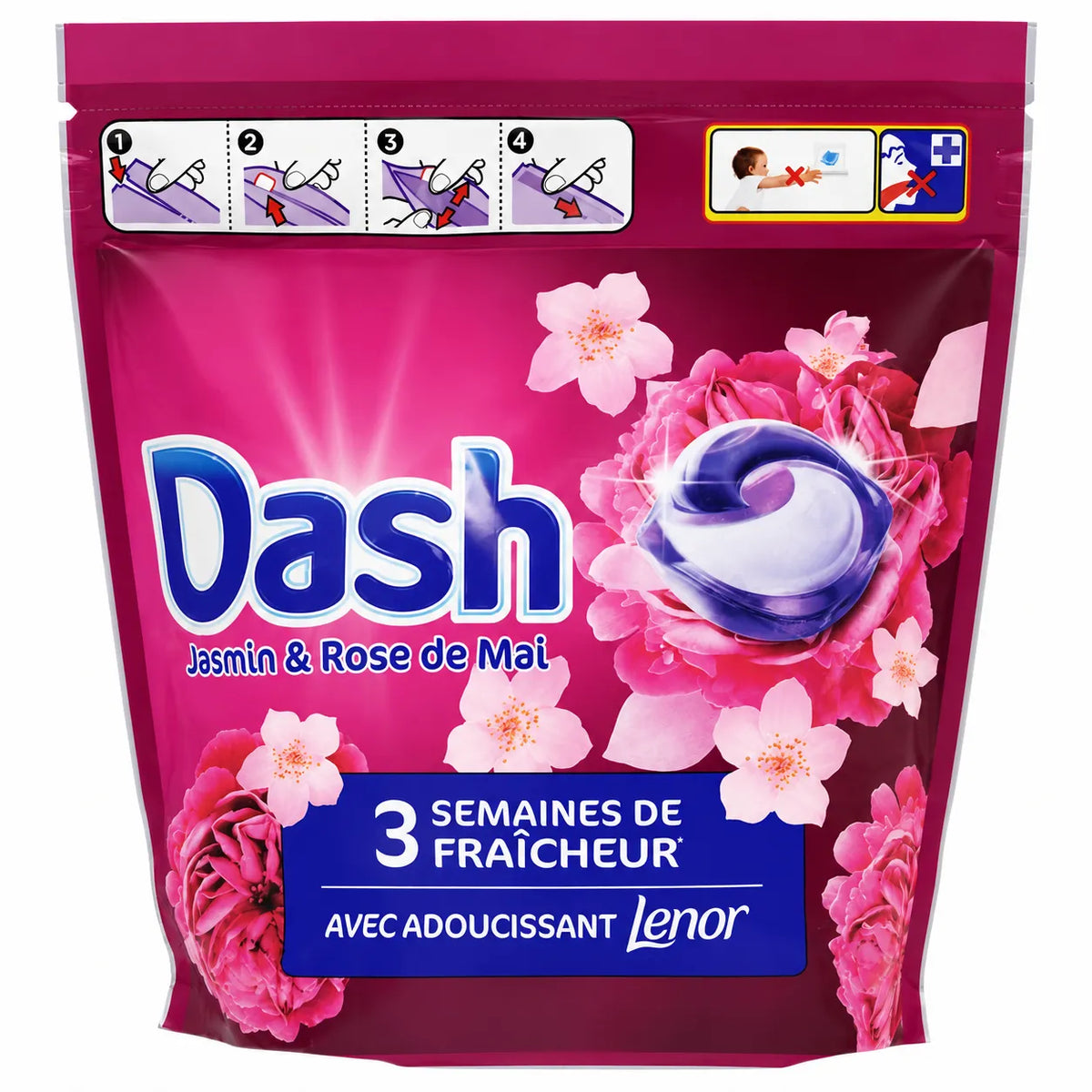 DASH DETERGENT CAPSULE 35BUC ALL IN 1 JASMINE&MAY ROSE
