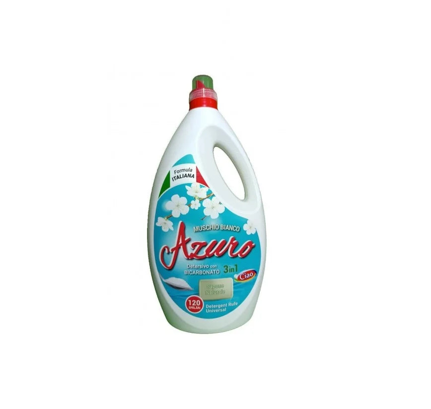 AZURO DETERGENT RUFE UNIVERSAL 4.8L MUSCHIO BIANCO SI BICARBONAT 120 SPALARI