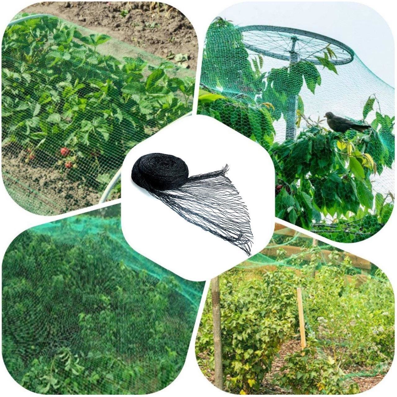 Plasa pvc contra pasarilor, verde inchis, 2x5 m
