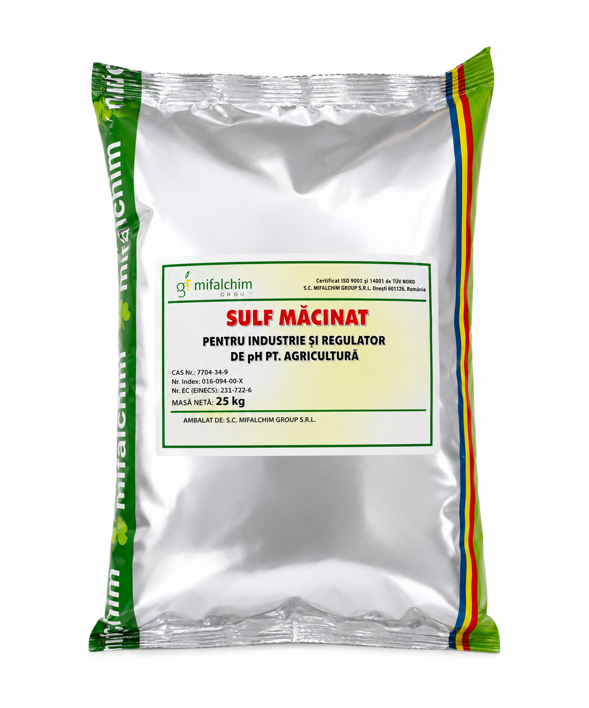 SULF REGULATOR DE PH – Pomicultură, Viticultură, Legumicultură – Amendament Agricol 99% – Mifalchim