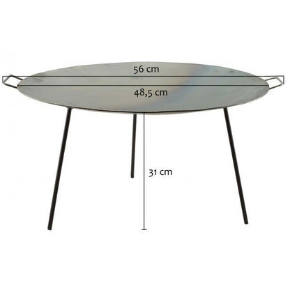 Disc pentru gratar, metalic, cu picioare, 48.5x31 cm, Perfect Home