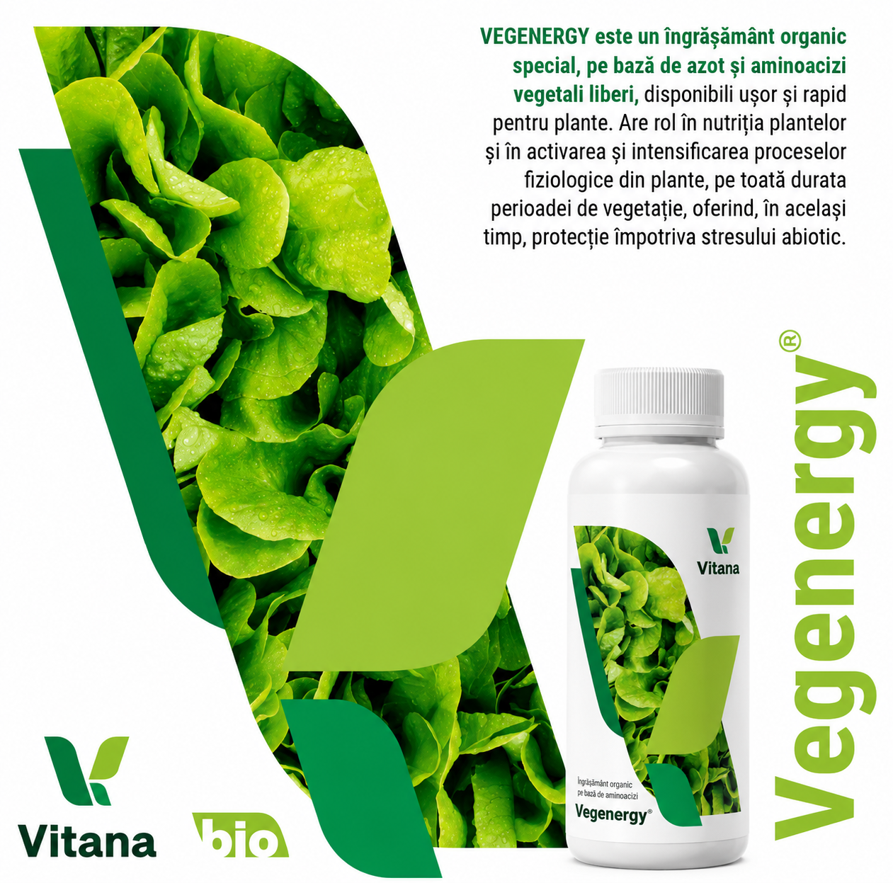 VEGENERGY - Ingrasamant Foliar Organic Aminoacizi Vegetali – Stres, Refacere, Crestere