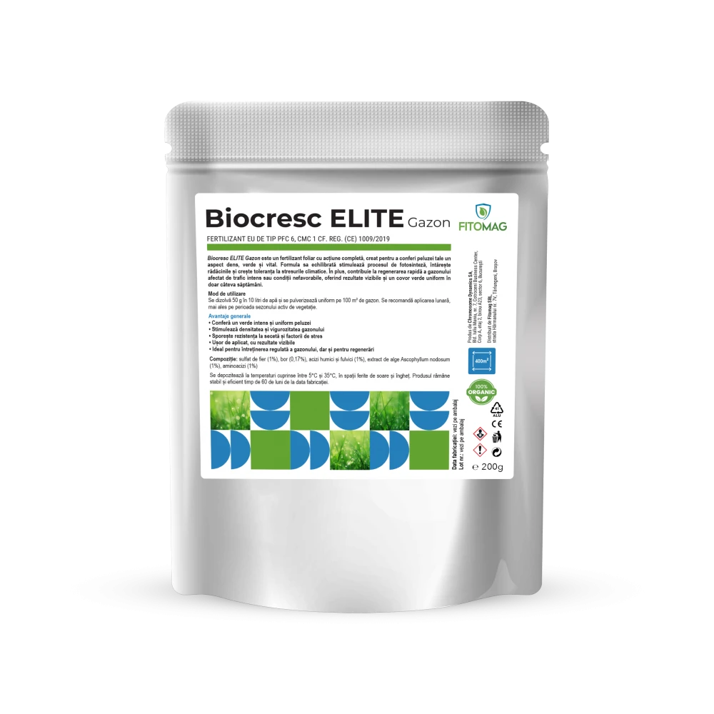 Fertilizant foliar pe baza de microelemente esentiale, biostimulatori naturali si extracte organice,
