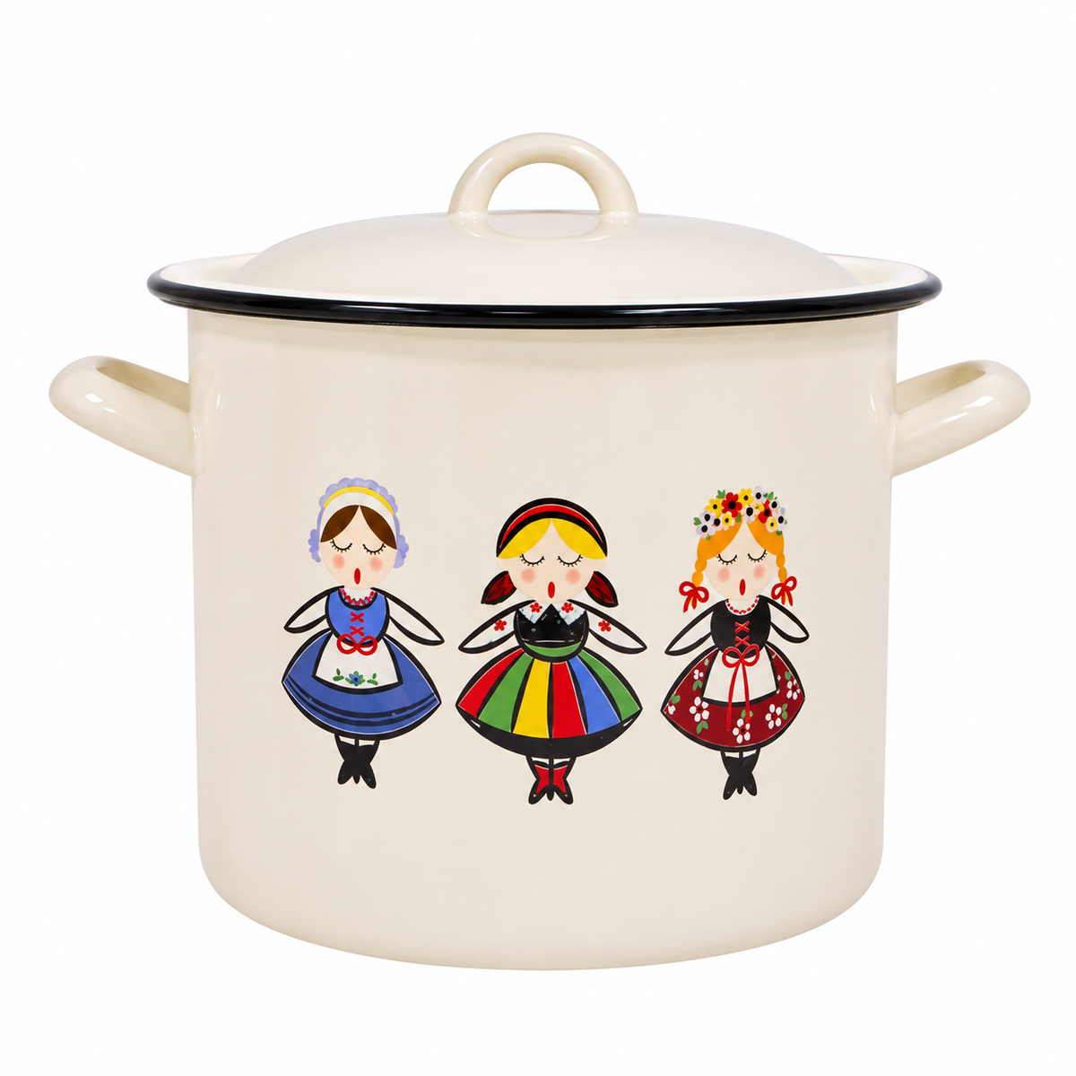 VEF SET OALA EMAILATA DECOR CU CAPAC 2+39-23 CM 8L