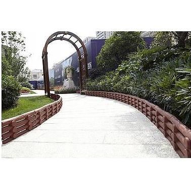 Gard ornamental de gradina, panou din plastic, maro, 44x31 cm