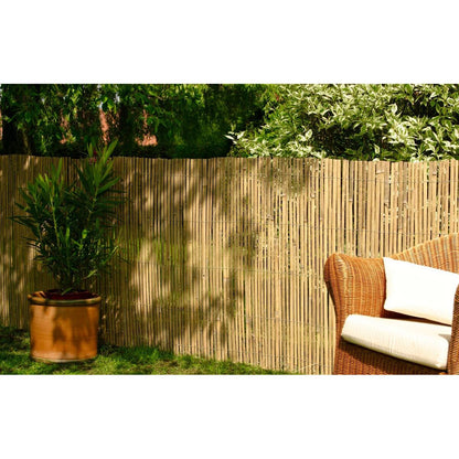 Gard/paravan din bambus natural, 5x2 m
