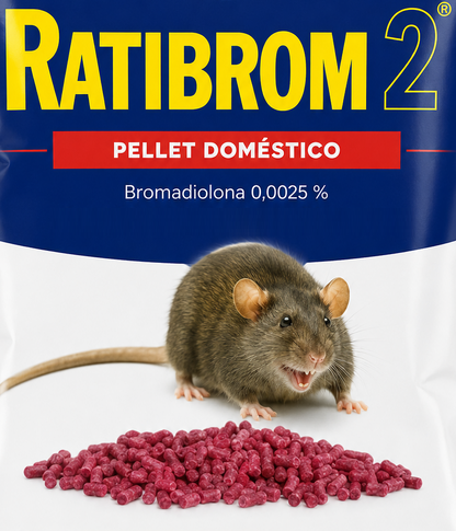 Ratibrom 2 Pellet - Momeala Rodenticida pe Baza de Bromadiolona, Formulare Peleti - Soareci si Sobolani