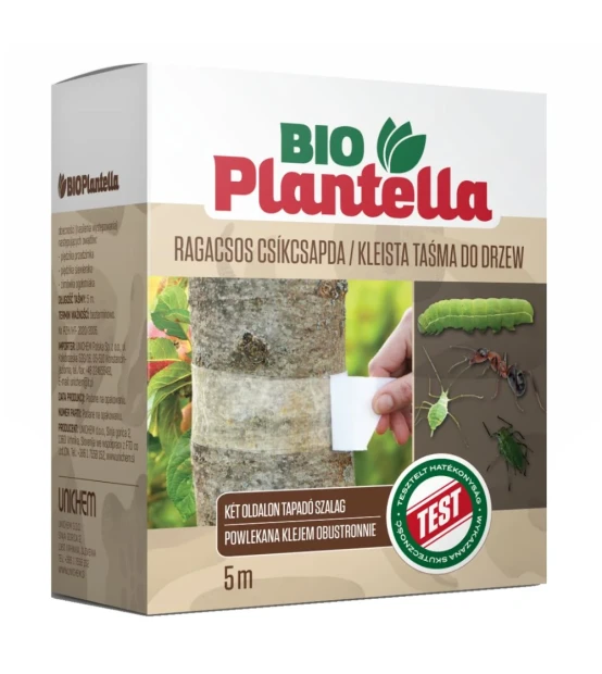 Banda adeziva pentru protectie copaci Bio Plantella 5 m - Afide, Omizi, Paduchi, Furnici - SolPlant.ro