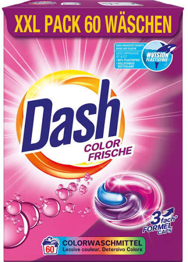 DASH DETERGENT CAPSULE 2X60BUC COLOR FRISCHE
