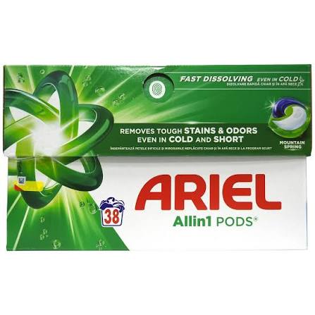 ARIEL DETERGENT CAPSULE 38BUC PODS MS