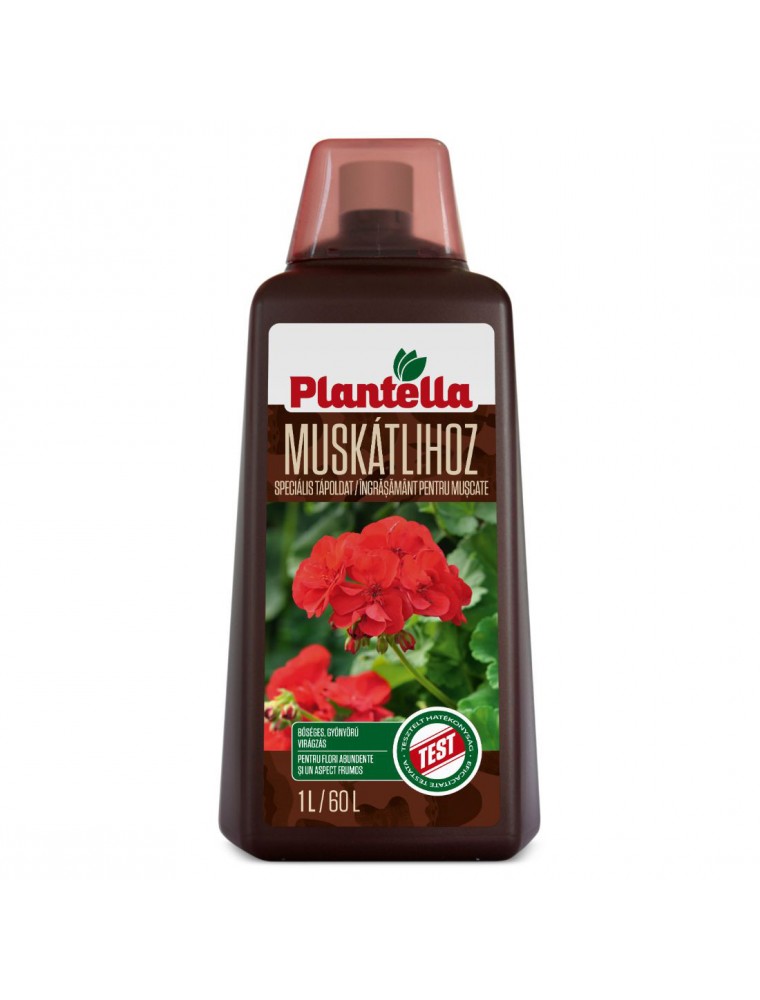 Îngrășământ lichid pentru mușcate – Plantella | înflorire abundentă