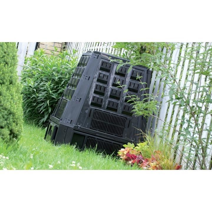 Compostor de gradina, 630 L, negru, Evogreen