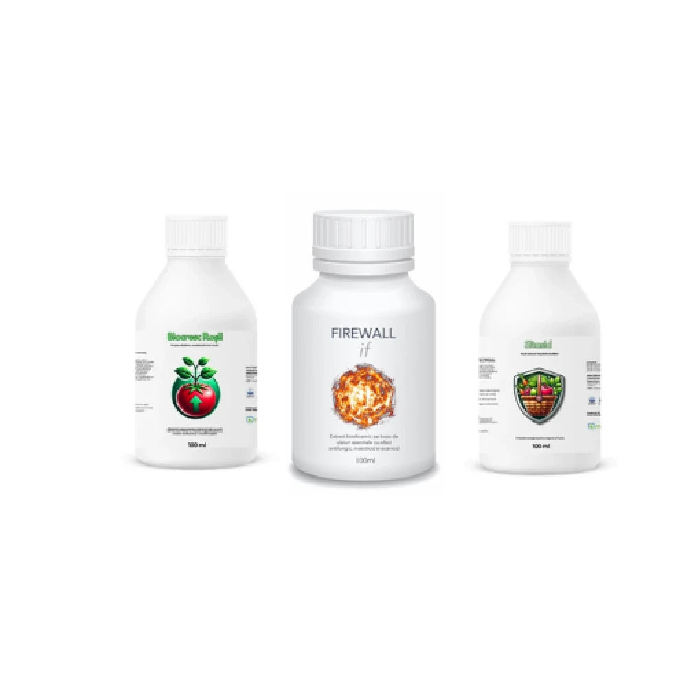 Pachet tratament si nutritie tomate/rosii BIO Stimulator de legare Biocresc Rosii, 100 ml + Extract 