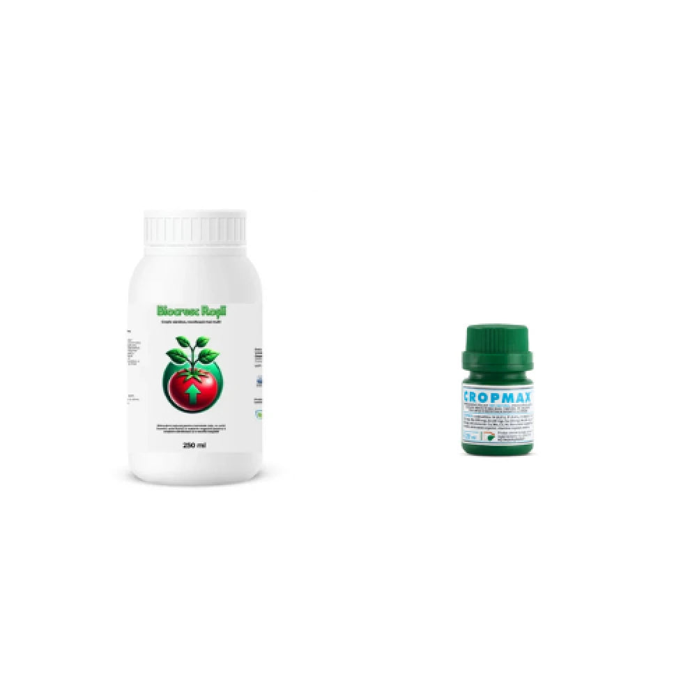 Pachet tratament si nutritie tomate/rosii, Stimulator de legare si rodire, Biocresc Rosii, 250 ml + 