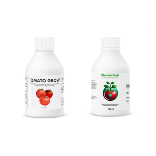 Pachet tratament si nutritie tomate/rosii, Stimulator de legare si rodire pentru tomate Tomato Grow,