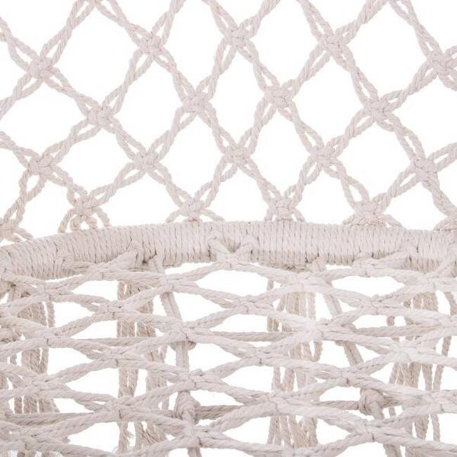 Hamac brazilian, tip scaun, Springos, cu perna, crem si gri, max 150 kg, 79x80x120 cm