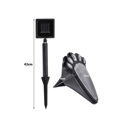 Lampa solara pentru gradina, Verk Group, model urme animal, AA, 1.2 V, set 4 buc, 9x12 cm