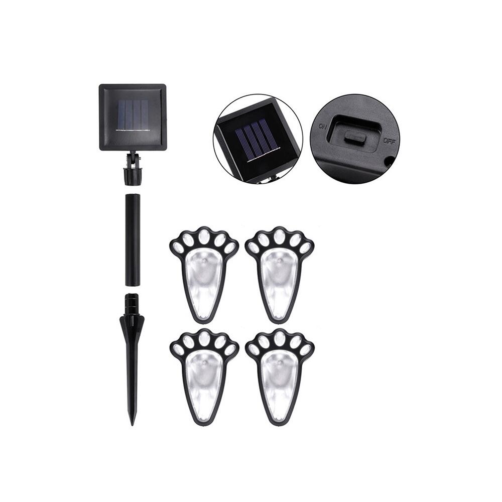 Lampa solara pentru gradina, Verk Group, model urme animal, AA, 1.2 V, set 4 buc, 9x12 cm