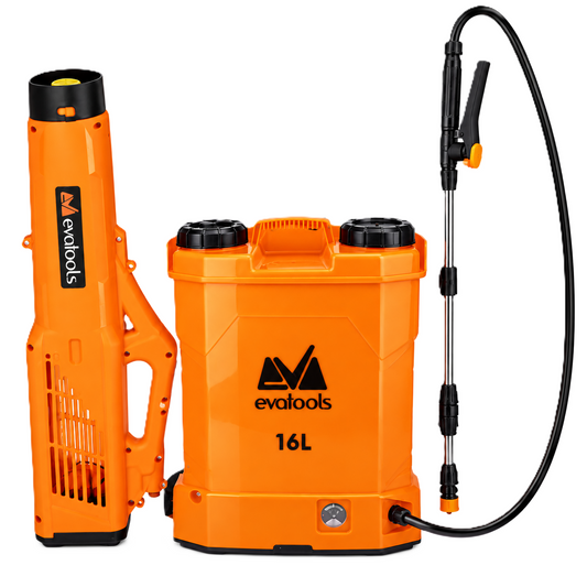 PACHET Complet – Pulverizator Electric Rucsac 16L + Suflantă Electrică Portabilă – Stropire si Curățare Grădini Livezi - Evotools