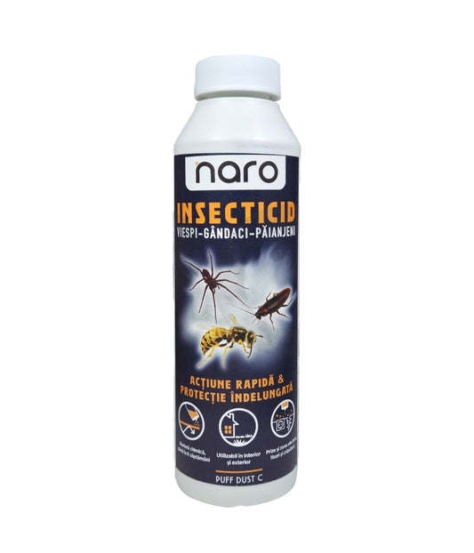 Naro Puff Dust C - Insecticid Pulbere cu Dubla Substanta Activa - Viespi, Gandaci, Paianjeni