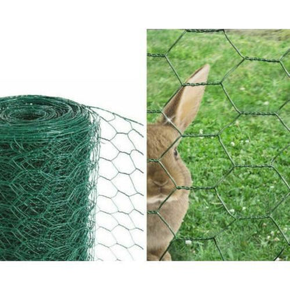 Gard plasa rabitz, pvc, verde, 10x 0.5m, 20 mm, 0.9 mm