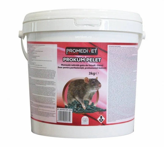 Raticid Prokum Pelet Albastru 3 kg Control Profesional Rozătoare