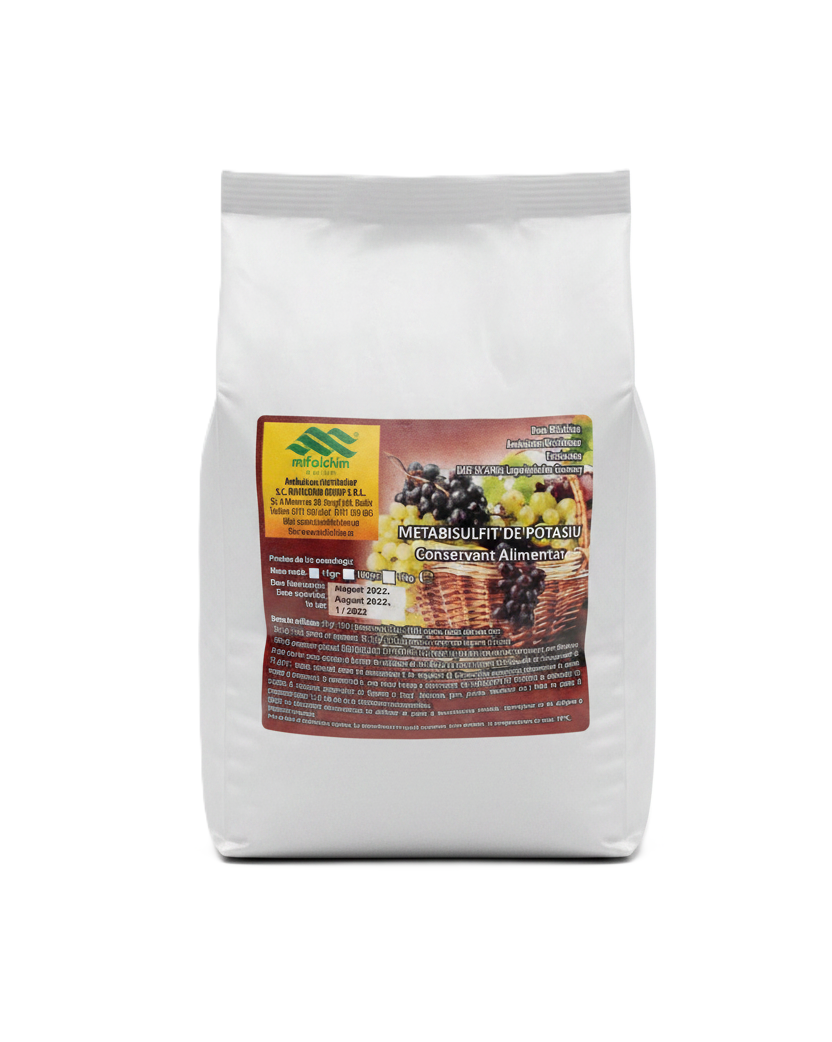 Metabisulfit de Potasiu - Conservant Alimentar pentru Vin, Legume si Fructe - Antioxidant, Antimicrobian - Mifalchim