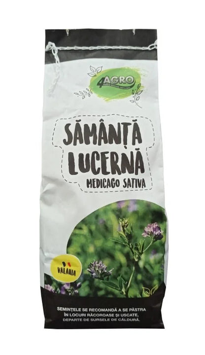Semințe de lucernă Valahia C1 (Medicago Sativa) – producție mare, proteină ridicată, rezistentă la secetă