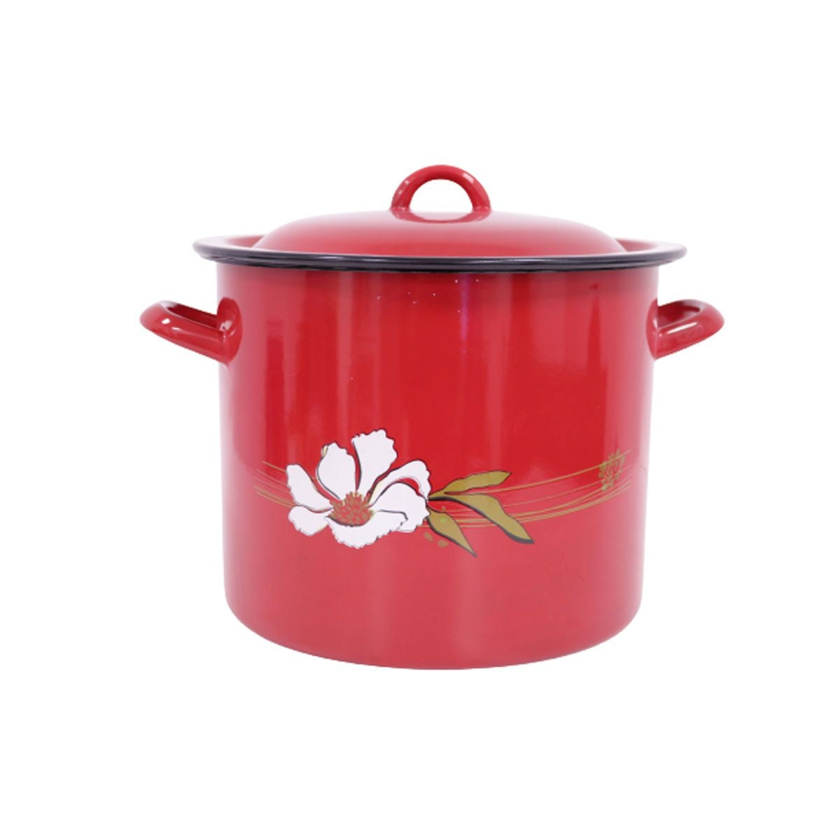 vef-set-oala-emailata-decor-cu-capac-2-39-25cm-10l-1062