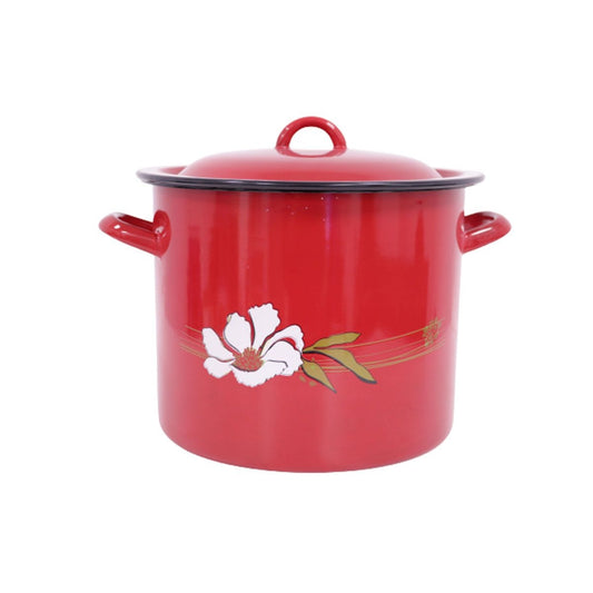 vef-set-oala-emailata-decor-cu-capac-2-39-25cm-10l-1062