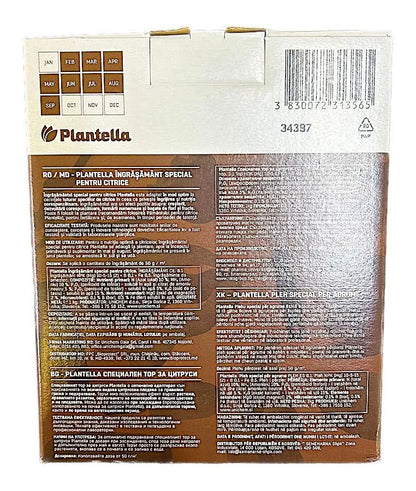 Ingrasamant Special pentru Citrice Plantella 1kg - Creștere Viguroasă și Fructificare Bogată - Lamai, Portocali, Mandarini