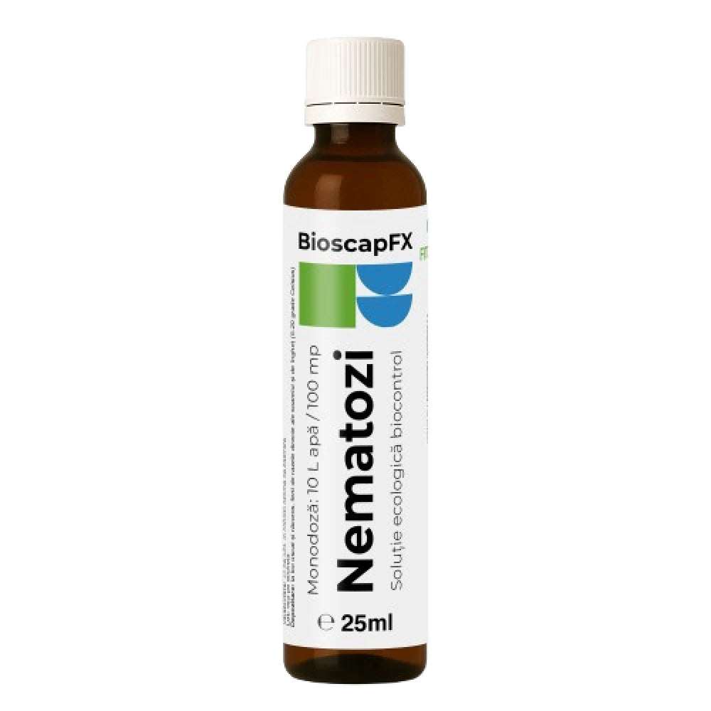 Bioscap FX Nematozi, Tripsi, Larve Sol, Viermi – Foliar Tomate, Ardei, Vita de Vie, Pomi - Bioinsecticid Lichid Bacillus subtilis + Pseudomonas fluorescens + Bacillus pumilus