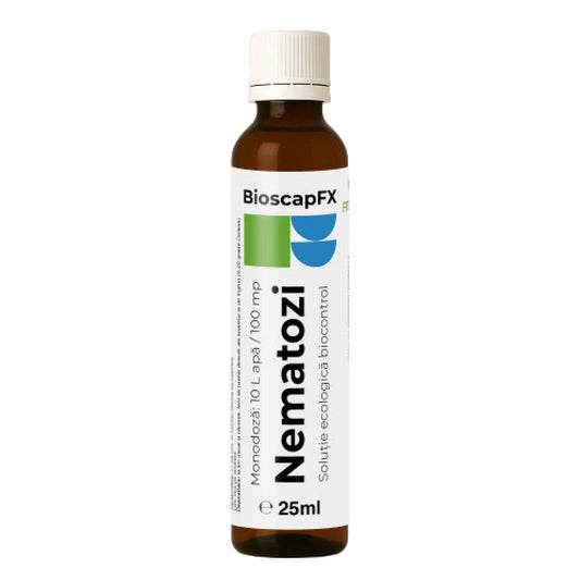 Bioscap FX Nematozi, Tripsi, Larve Sol, Viermi – Foliar Tomate, Ardei, Vita de Vie, Pomi - Bioinsecticid Lichid Bacillus subtilis + Pseudomonas fluorescens + Bacillus pumilus