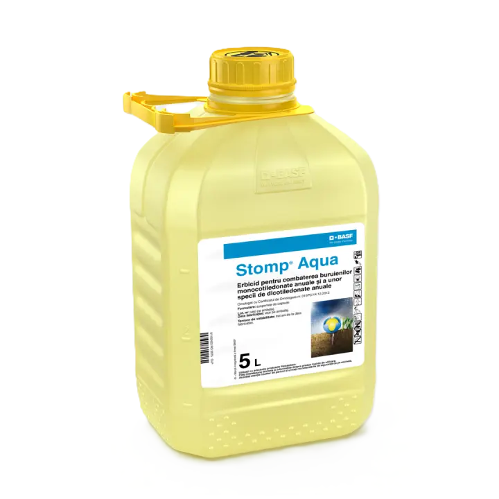 Stomp Aqua - Erbicid Preemergent Selectiv cu Microcapsule - Porumb, Floarea-Soarelui, Soia, Cereale, Legume, Pomi Fructiferi, Vita de Vie - Buruieni Monocotiledonate, BASF