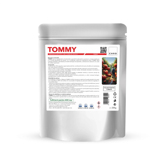 TOMMY – FERTILIZANT EU TIP PFC 1, CMC 1 CF. REG. (CE) 1009/2019 Foliar Pentru Tomate, 200G