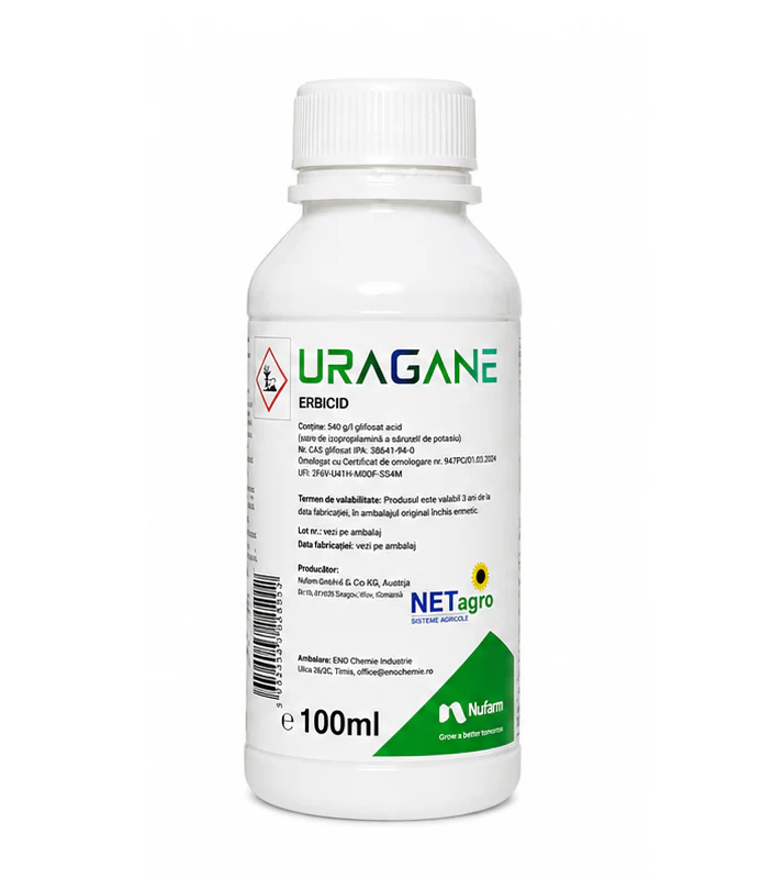 Erbicid Total Uragane 540 g/L Glifosat – Combatere Buruieni Anuale și Perene