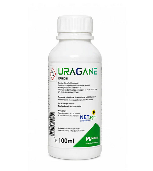 Erbicid Total Uragane 540 g/L Glifosat – Combatere Buruieni Anuale și Perene