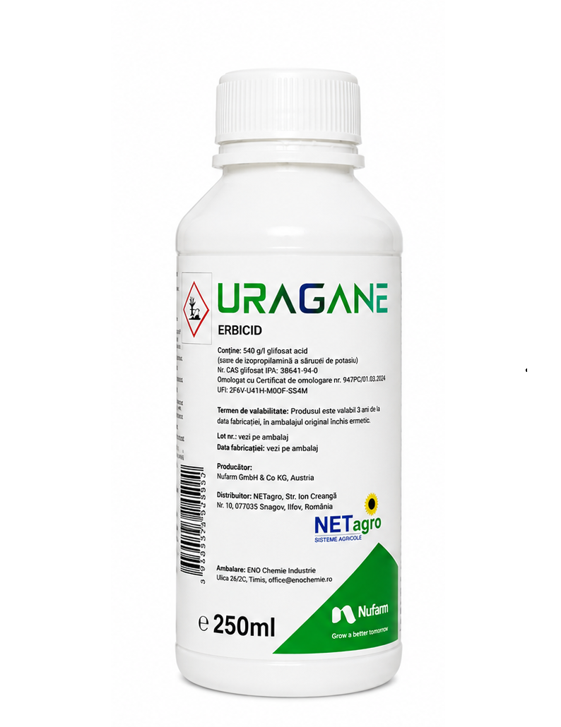 Erbicid Total Uragane 540 g/L Glifosat – Combatere Buruieni Anuale și Perene