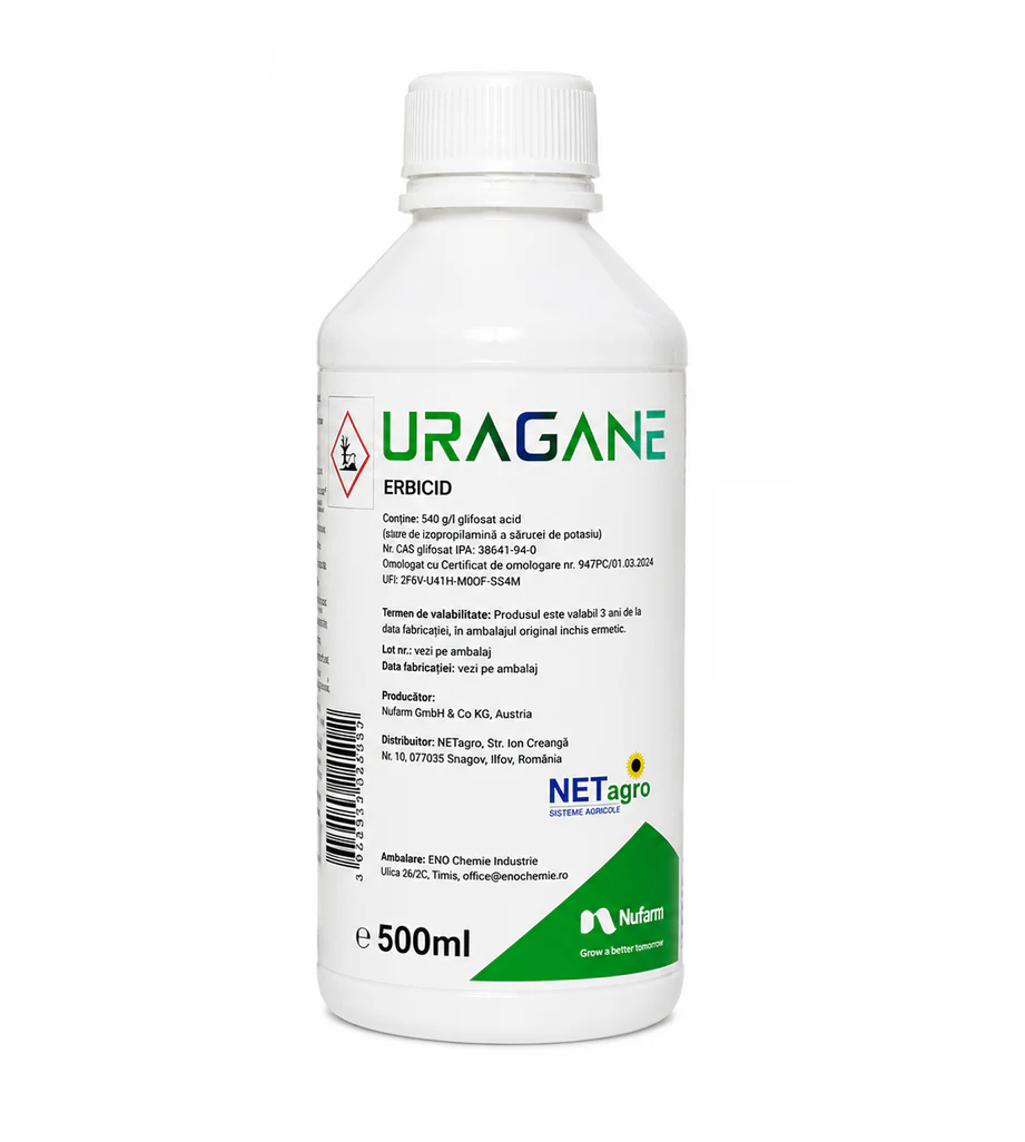 Erbicid Total Uragane 540 g/L Glifosat – Combatere Buruieni Anuale și Perene