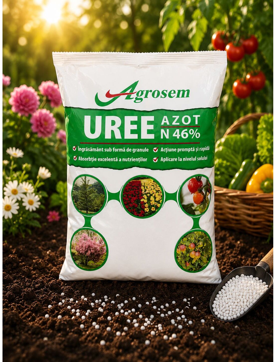 Uree Granulata - Ingrasamant cu Azot Concentrat 46% - Grau, Cartof, Rapita, Porumb