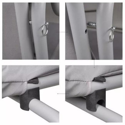 Balansoar gradina, Springos, Venezia, 3 locuri, gri, 190x125x163 cm, functie pat, max 280 kg